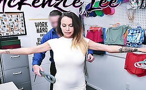 Hot Latina McKenzie Lee Caught Shop Lifting and Locked In Back Office