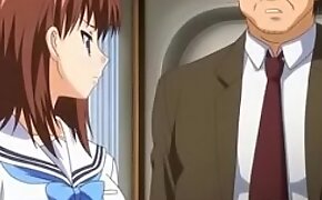 Cute hentai schoolgirl hot poked by her master