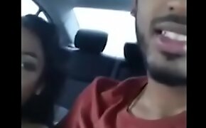 Slut Indian Wife Cheated her hubby and go with Her Bf in Car then Blow Hard