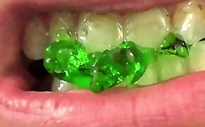 Mouth Vore Close Up Of Fifi Foxx Eating Gummy Bears