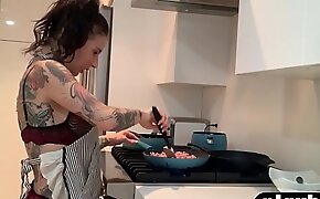 Naughty big tits MILF Joanna Angel put dildo in pussy and she pleased herself