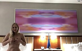 Big tits mom striptease in a hotel