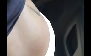Car sex with thick white girl