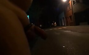 4 girls only: Azginim1 - Bare naked masturbation and cumshot in the middle of the street @Belgium, Tessenderlo, Stationsstraat