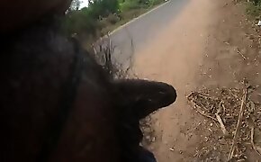 This is dick flash video of mine flashing to a girl who is riding bicycle