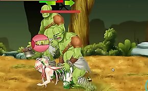 Princess Defender hentai game gameplay   Hot cute teen princess hentai having sex with orks monsters in xxx ryona game