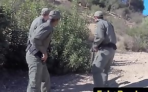 Latina babe fucked hard by a huge black cocked border agent