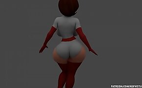 Helen parr - The Incredible - 4K sexy WALK