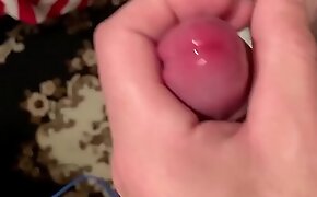 Stroking Uncircumcised Cock