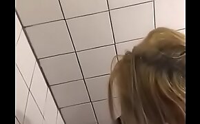 Caught Horny Lesbians On The Club Toilet