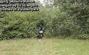 Marion fucked by 15 strangers in the park