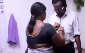 Indian aunty romance with her husband's friend 