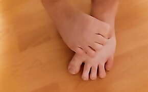Short Foot Rubbing Video (Dirty feet and Hairy legs)