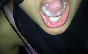 My lovely wife swallow hot cum