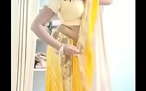 Swathi naidu changing saree and object be watchful for escapist short film shooting