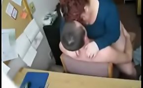 Very hot office sex with fat secretary