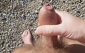 POV Innocent Young UNCUT Naturist Boy Cums Outside in Public - Lots of CUM