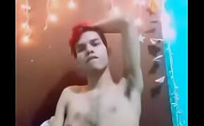 18yo Venezuelan Twink Jerking off Red Hair Dani Red Slaping his big cock Amateur