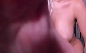 Beautiful Blonde with Perfect Body Masturbates with Sex Toy and Has Orgasm
