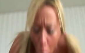 Pigtail Blonde Furious Cocksucker Making Cock Blow Cum