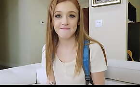 Cute Petite Redheaded Teen Gets Pounded In POV By Her Stepdad