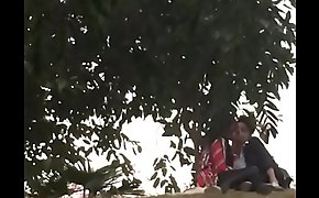 Indian teen bf sucking boob in park