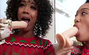 Ebony Stepmom And Stepdaughter love One Cock- Misty Stone, Sarah Lace