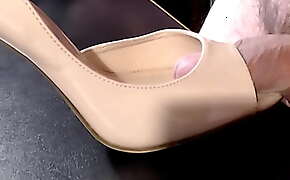 KK's Heels - Elle Cream Open Toe Pumps