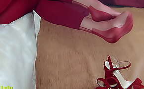 Lady Lulu red highheel shoeplay