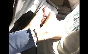 Footjob from Latina Co Worker leads to HUGE CUMSHOT in my backseat!