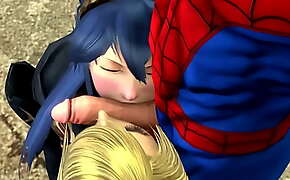 Lucina and Spider-man  with Samus