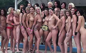 free girls showing skin at contest