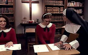Huge tits nun whips bound coeds