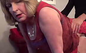 Obedient British housewife Rosemary does painful anal and ass to mouth before swallowing a huge load of cum.