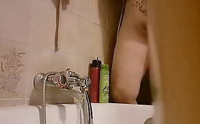 Spying on your beautiful Italian stepmother in the shower you are such a lucky stepson!