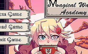 Magical Waifus Academy  [Hentai game PornPlay ] Ep.1 threesome with double titjob monster girls
