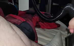 Getting my cock vacuumed with a toy!