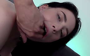 Newbie teen Anna Esman's first anal casting ATM Only anal Deep throat Face fucking Humiliation Cum in Mouth EKS053