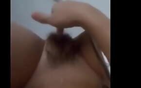 fingering my hairy cunt in someone else's bath
