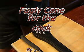 Fugly cane for slave Carl's penis