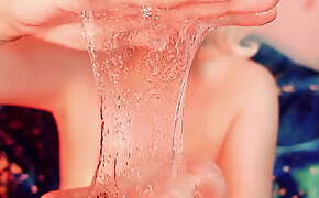 WET and MESSY fetish sex JOI countdown: topless MILF in BRACES close up