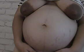 Pervert stepson cumming inside his pregnant big boobed stepmommy panties! - Milky Mari
