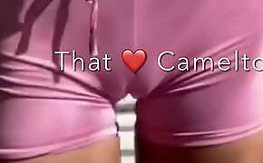 cameltoe pink spandex