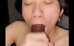 Sexy Asian boy gets mouth full of cum from straight bbc