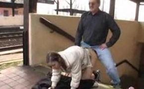 Young unreserved anal fuck in the Railway station