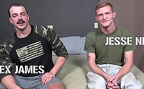 ActiveDuty - Big Cock Military Hunks Alex James and Jesse Nice