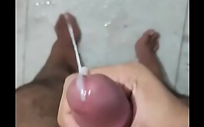 Solo masturbation cumshot