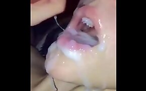 spunk on mouth just  porn 3