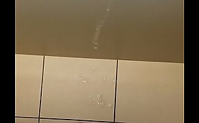 Masturbating coupled with jizzing in the esplanade bathroom