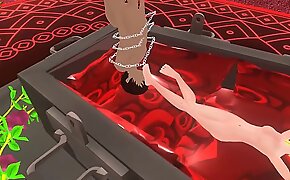 3d female dom game Devil frontier fingers with the addition of cunt ribbons